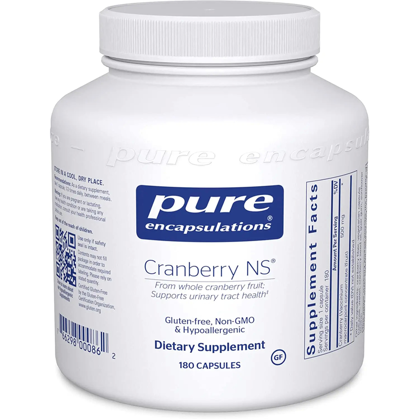 Клюква NS / Cranberry NS, Pure Encapsulations, 500 мг, 180 капсул