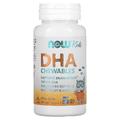 Жувальна ДГК для дітей із фруктовим смаком / DHA Chewables, Tasty Fruit, Now Foods Kid's, 100 мг, 60 гелевих капсул