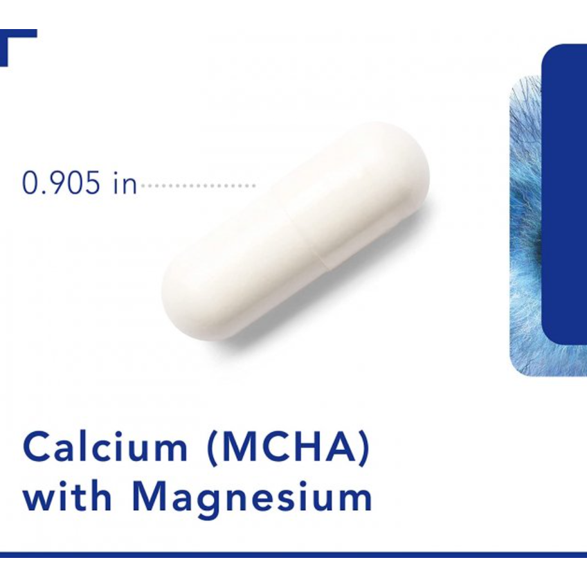 Кальций с магнием / Calcium (MCHA) with Magnesium, Pure Encapsulations, 180 капсул