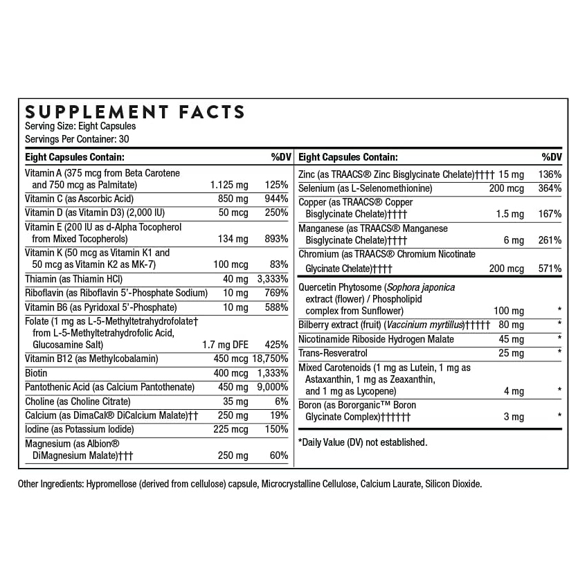 Усовершенствованный состав питательных веществ / Advanced Nutrients, Thorne Research, 240 капсул