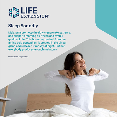 Мелатонін / Melatonin, Life Extension, 1 мг, 60 капсул