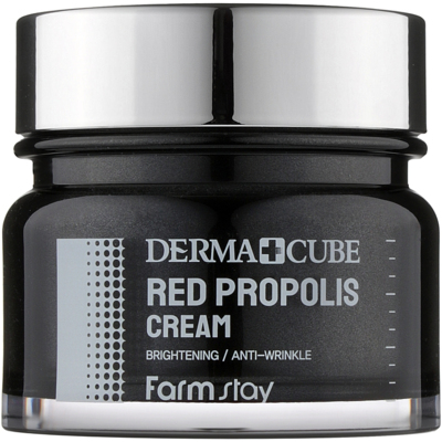 Питательный крем для лица с прополисом и гибискусом FarmStay Derma Cube Red Propolis Cream