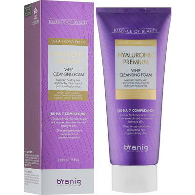Пенка для умывания с гиалуроном Branig Hyaluronic Premium Whip Cleansing Foam