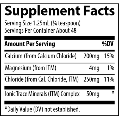 Кальций ионизированный жидкий / Liquid Ionic Calcium, Trace Minerals Research, 200 мг, 59 мл