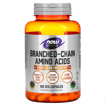 Амінокислоти з розгалуженими ланцюгами (BCAA) / Branched Chain Amino Acids, Now Foods, Sports, 120 капсул