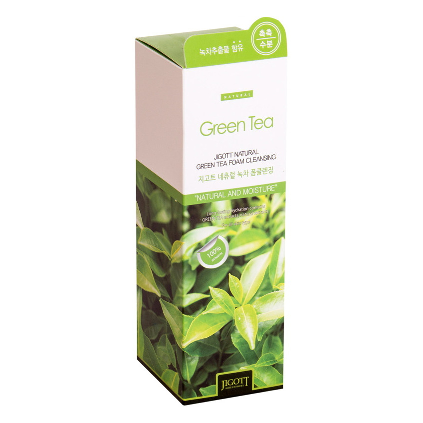 Очистительная пенка с экстрактом зеленого чая Jigott Natural Green Tea Foam Cleansing