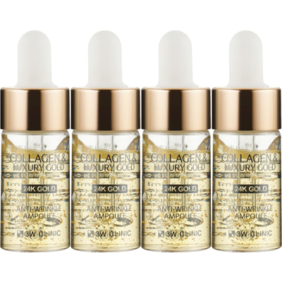 Антивозрастная сыворотка для лица с золотом и коллагеном 3W Clinic Collagen & Luxury Gold Anti-Wrinkle Ampoule