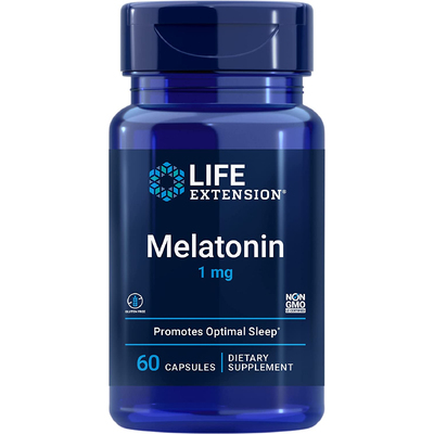 Мелатонін / Melatonin, Life Extension, 1 мг, 60 капсул