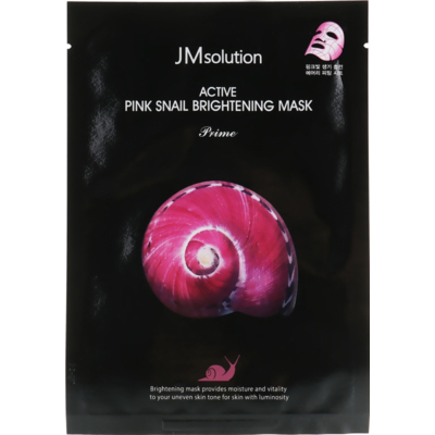 Тканевая маска с муцином улитки JMsolution Active Pink Snail Brightening Mask Prime