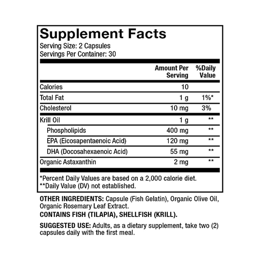 Олія антарктичного криля / Antarctic Krill Oil, Dr. Mercola, 60 капсул