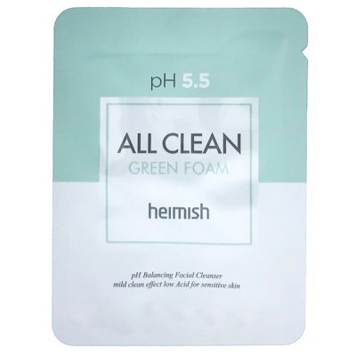 Очищающая пенка для лица Heimish All Clean Green Foam pH 5.5