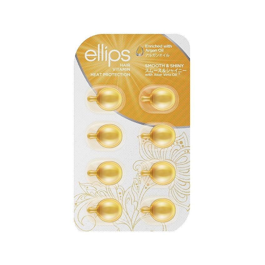 Витамины для волос «Роскошное сияние» с маслом алоэ вера Ellips Hair Vitamin Smooth & Shiny With Aloe Vera Oil