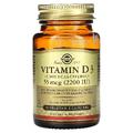 Витамин D3 (холекальциферол) / Vitamin D3 (Cholecalciferol), Solgar, 55 мкг (2200 МЕ), 50 вегетарианских капсул