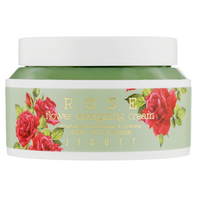 Крем для лица с пептидами дамасской розы Jigott Rose Flower Energizing Cream