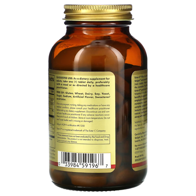 Естер-С плюс / Ester-C Plus, Solgar, 1000 мг, 90 таблеток