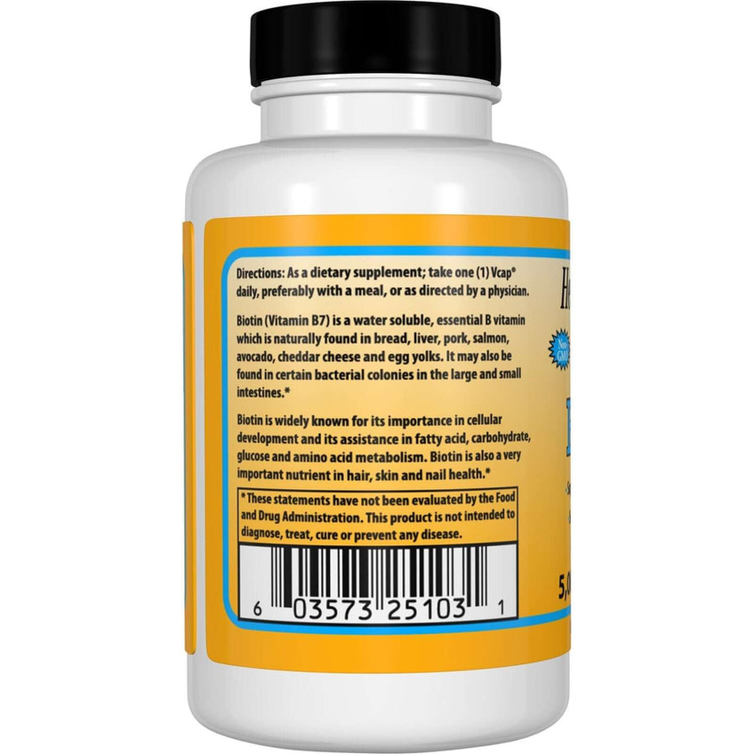 Биотин / Biotin, Healthy Origins, 5000 мг, 150 капсул