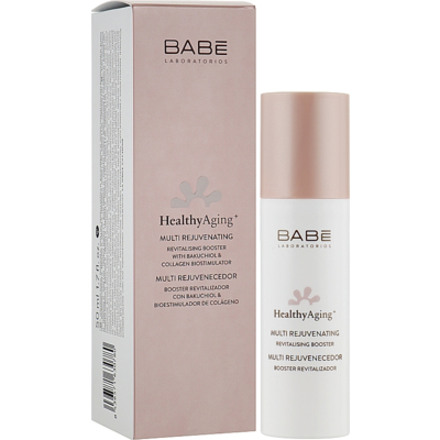 Мультиомолаживающая сыворотка с DMA и бакучиолом Babe Laboratorios Healthy Aging Multi Rejuvenating Revitalising Booster