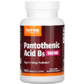 Пантотеновая кислота B5 / Pantothenic Acid B5, Jarrow Formulas, 500 мг, 100 капсул