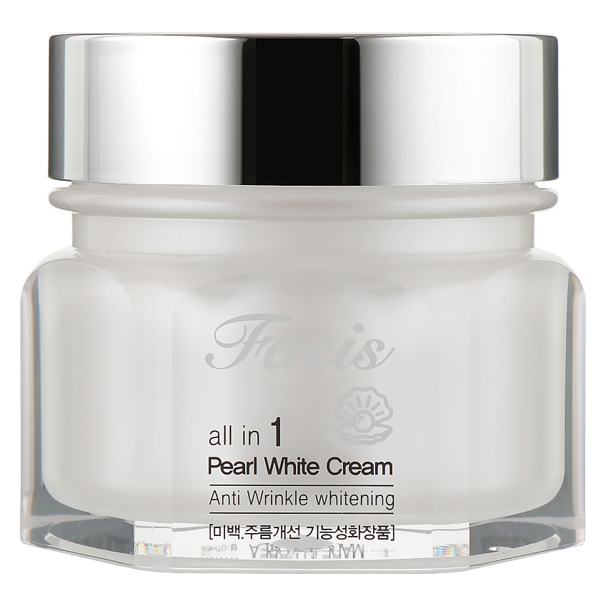 Осветляющий крем с жемчужным порошком Facis All-In-One Pearl Whitening Cream