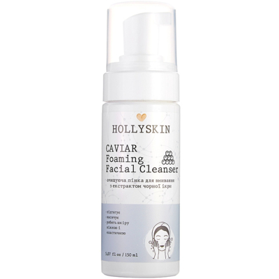 Очищувальна пінка для вмивання з екстрактом чорної ікри Hollyskin Caviar Foaming Facial Cleanser