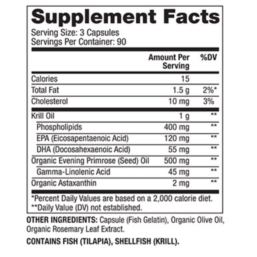 Масло антарктического криля для женщин / Antarctic Krill Oil for Women, Dr. Mercola, 270 капсул