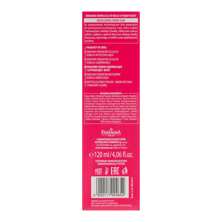 Подтягивающая сыворотка для груди Farmona Nivelazione Turbo Slim Acid