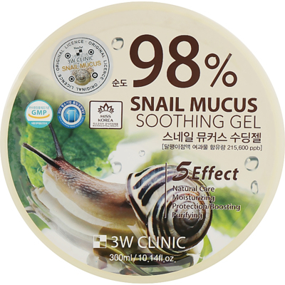 Гель универсальный Улитковый муцин 3W Clinic Snail Soothing Gel