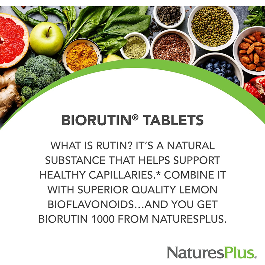 Рутин / Biorutin, Nature's Plus, 1000 мг, 90 таблеток