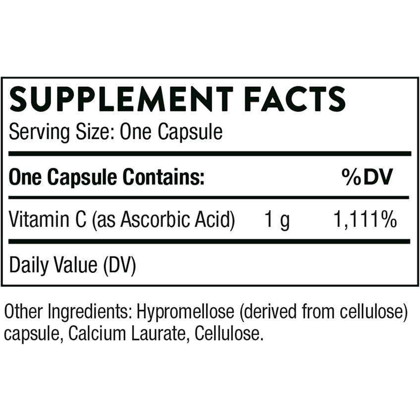 Витамин С / Ascorbic Acid, Thorne Research, 1000 мг, 250 капсул