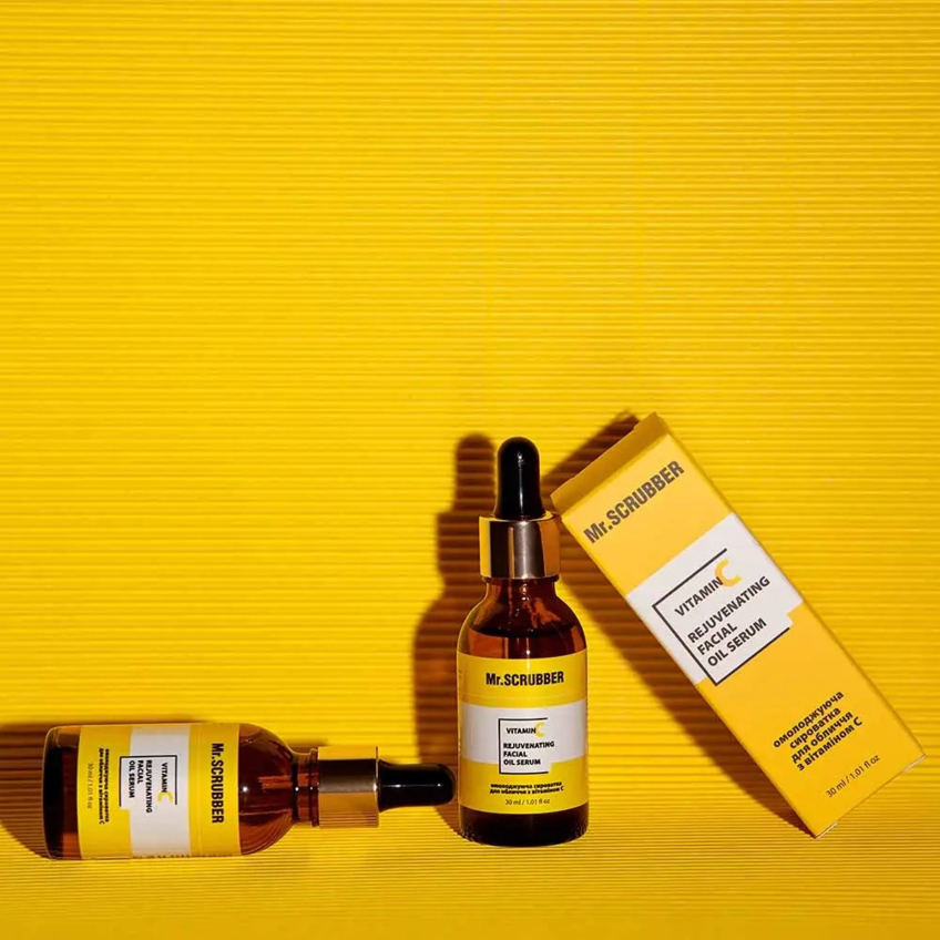 Омолоджувальна сироватка для обличчя з вітаміном С Mr.Scrubber Rejuvenating Facial Oil Serum