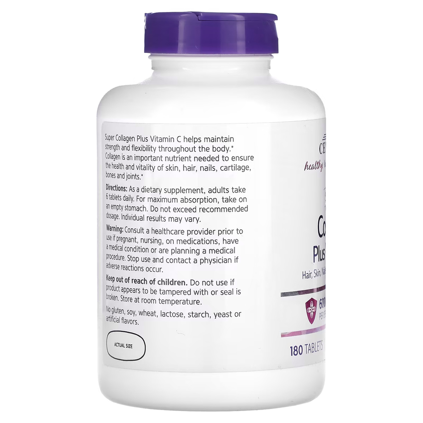 Суперколлаген с витамином C / Super Collagen Plus Vitamin C, 21st Century, 1000 мг, 180 таблеток