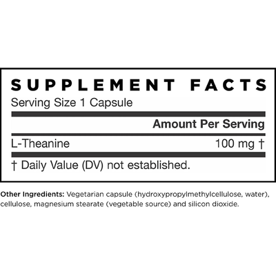 Теанин 100 / Theanine 100, Jarrow Formulas, 100 мг, 60 капсул