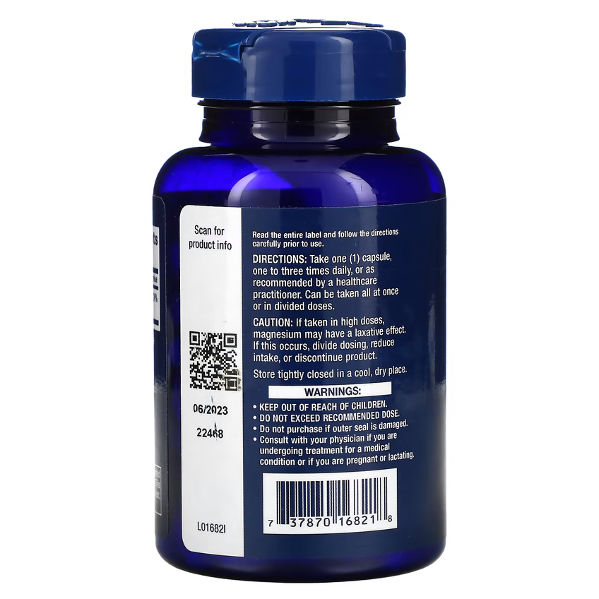 Магний (цитрат) / Magnesium (Citrate), Life Extension, 100 мг, 100 вегетарианских капсул