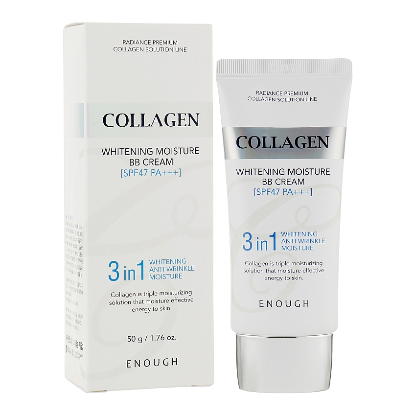 BB-крем с морским коллагеном Enough Collagen 3 in1 Whitening Moisture BB Cream SPF47 PA+++
