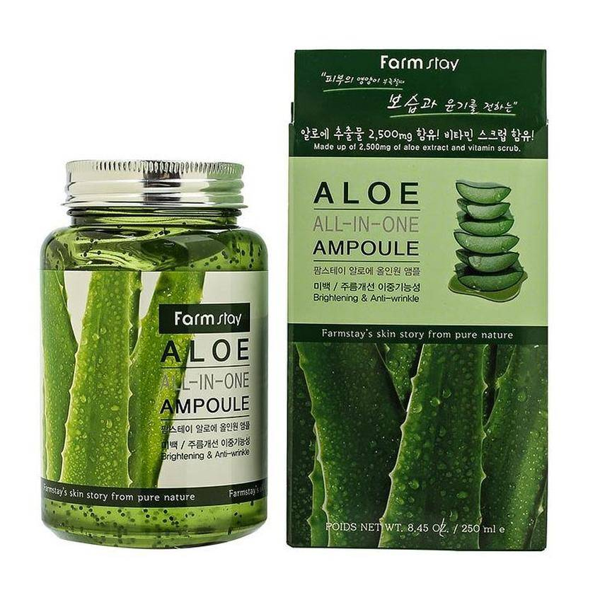 Ампульная сыворотка с экстрактом алоэ FarmStay Aloe All-In-One Ampoule