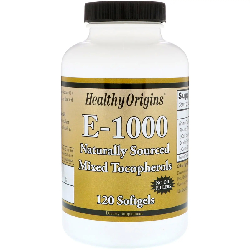 Витамин Е / Vitamin E, Healthy Origins, 670 мг, 120 гелевых капсул
