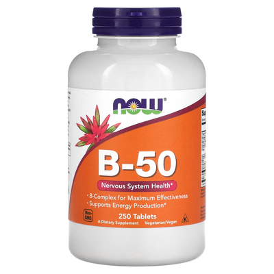 Комплекс вітамінів групи B / B-50, Now Foods, 250 таблеток