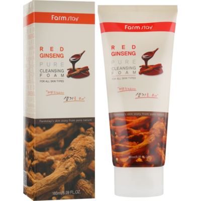 Пенка с экстрактом красного женьшеня Farmstay Red Ginseng Pure Cleansing Foam