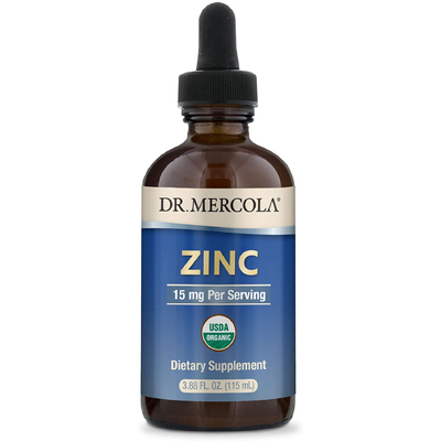 Цинк / Zinc, Dr. Mercola, 15 мг, 115 мл