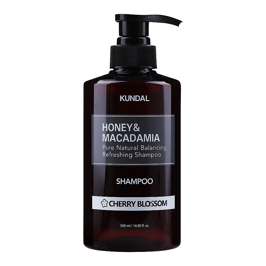 Безсульфатный шампунь для волос «Цветущая вишня» Kundal Honey & Macadamia Cherry Blossom Shampoo