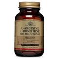 L-аргинин + L-орнитин / L-Arginine + L-Ornithine, Solgar, 500 мг + 250 мг, 50 вегетарианских капсул