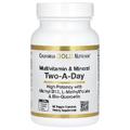 Мультивітаміни та мінерали для прийому двічі на день / Multivitamin and Mineral Two-A-Day, California Gold Nutrition, 60 вегетаріанських капсул