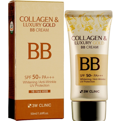ВВ-крем для лица 3W Clinic Collagen & Luxury Gold BB Cream SPF50+/PA+++