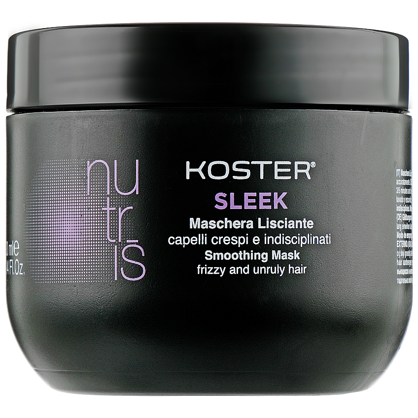 Маска для вьющихся и непослушных волос Nutris Sleek 500мл Koster