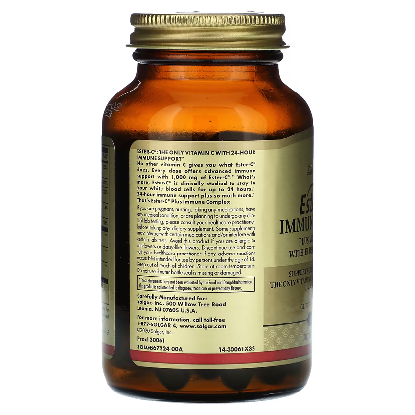 Комплекс для імунітету / Ester-S Plus Immune Complex, Solgar, 60 гелевих капсул