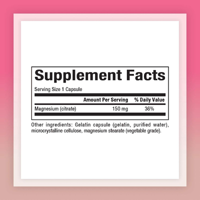 Цитрат магнію / Magnesium Citrate, Natural Factors, 150 мг, 360 капсул