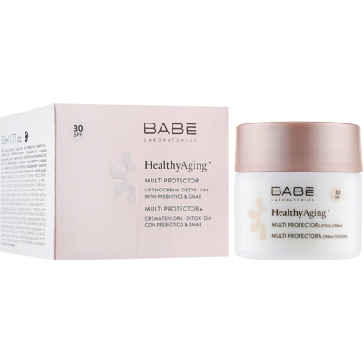Мультизахисний денний ліфтинг крем з DMAE і SPF 30 Babe Laboratorios Healthy Aging Multi Protector Lifting Cream
