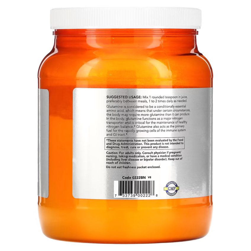 L-глютамин в порошке / L-Glutamine Powder, Now Foods, Sports, 1000 г
