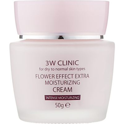Крем для лица увлажняющий 3W Clinic Flower Effect Extra Moisturizing Cream
