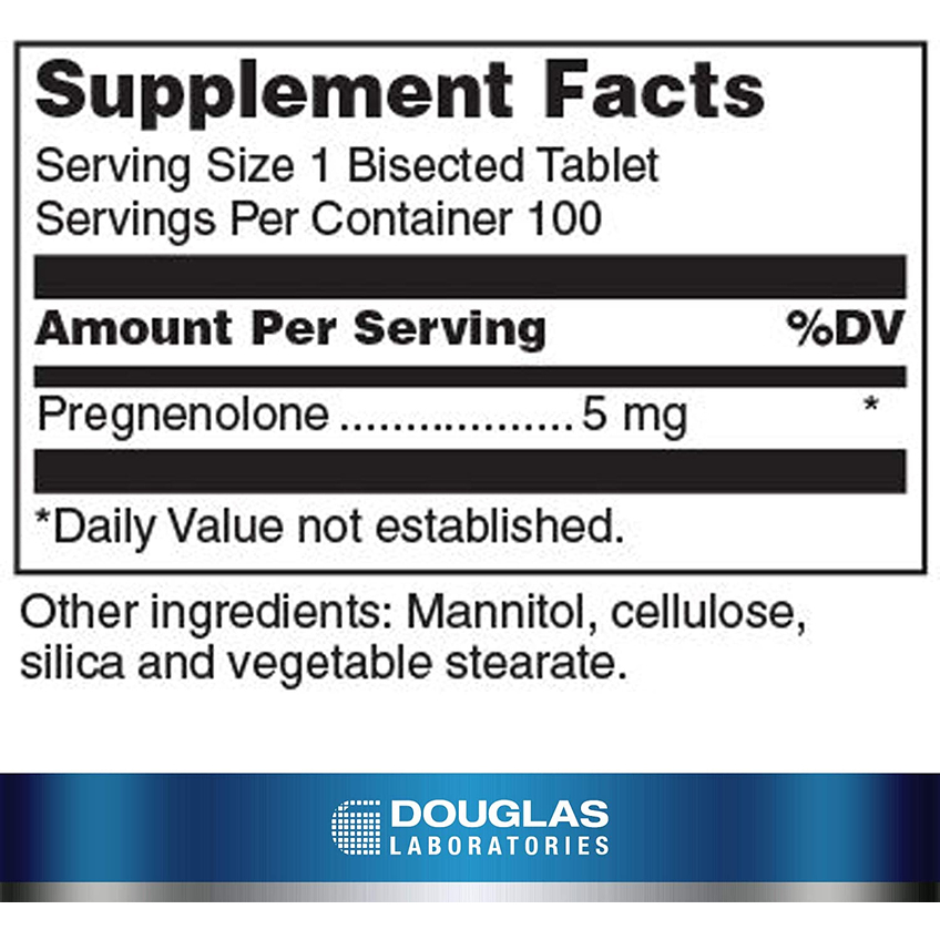 Прегненолон / Pregnenolone, Douglas Laboratories, 5 мг, 100 таблеток